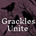grackles in a tree with text that says Grackles Unite